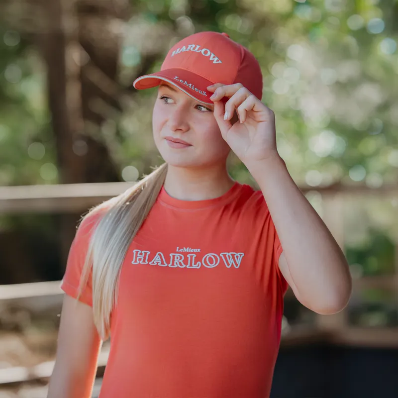 LeMieux x Harlow Junior Girls Tee - Coral Crush-4