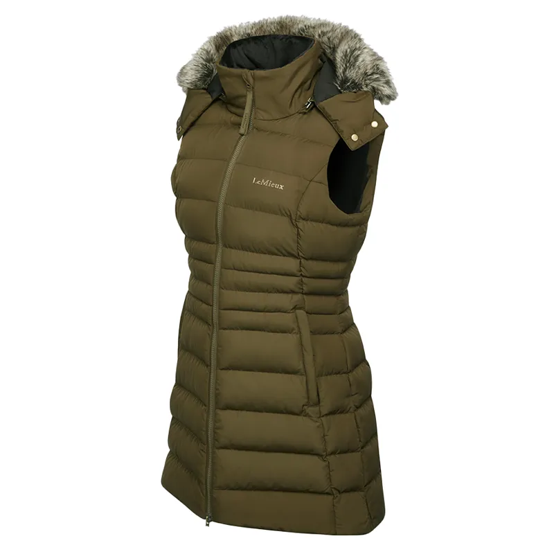 LeMieux Harper Ladies Longline Puffer Gilet - Alpine-6