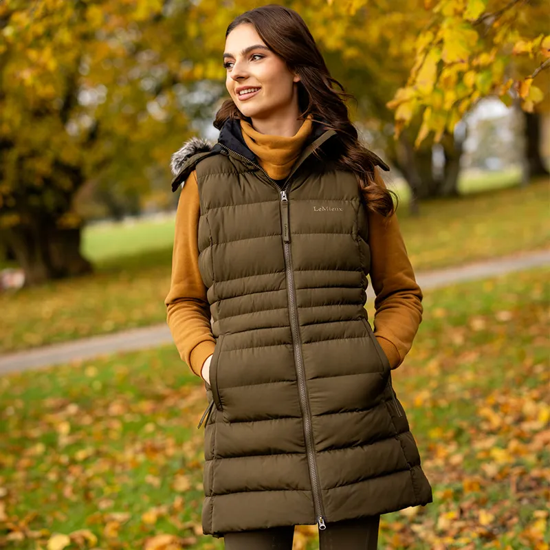 LeMieux Harper Ladies Longline Puffer Gilet - Alpine-7