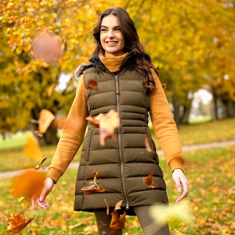 LeMieux Harper Ladies Longline Puffer Gilet - Alpine-1