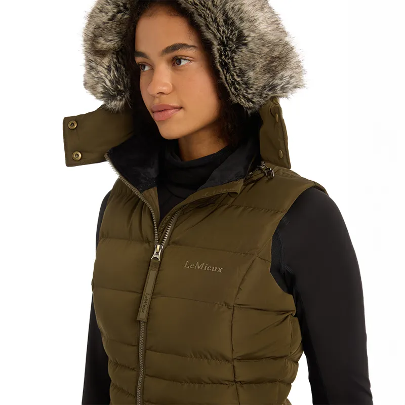 LeMieux Harper Ladies Longline Puffer Gilet - Alpine-5
