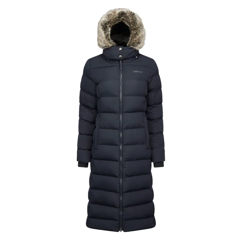 LeMieux Harper Ladies Longline Puffer Jacket - Navy