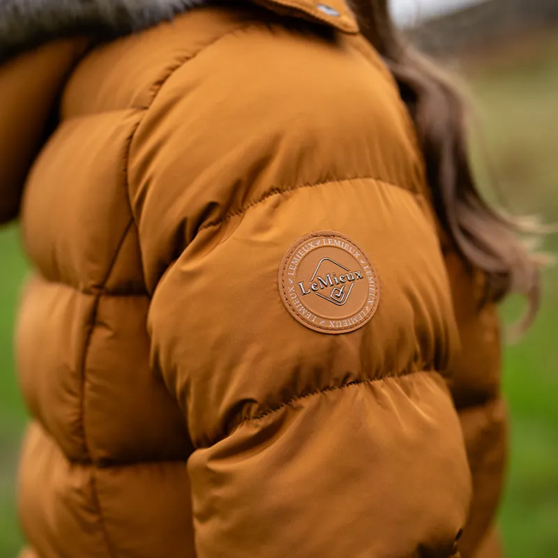 LeMieux Harper Ladies Longline Puffer Jacket - Ginger-10