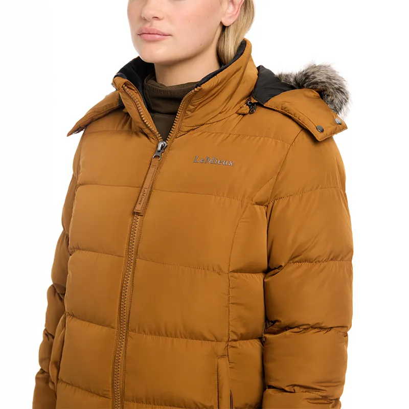 LeMieux Harper Ladies Longline Puffer Jacket - Ginger-9
