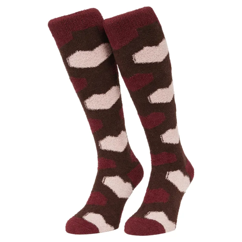 LeMieux Heart Fluffies Junior Socks - Bramble-3