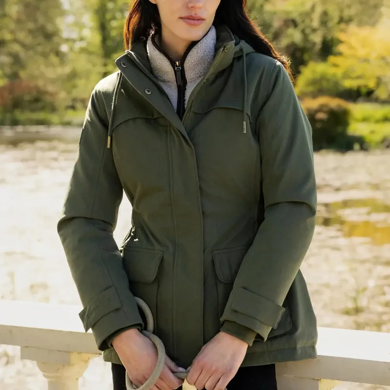 LeMieux Heritage Beatrice Womens Waterproof Coat - Olive-13