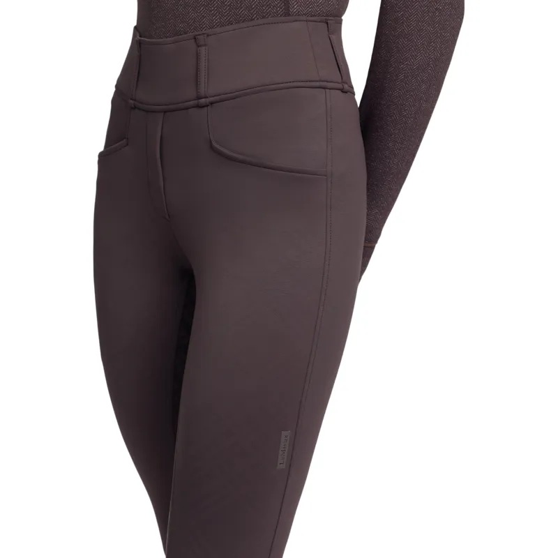 LeMieux Heritage Check Full Grip Womens Bregging Riding Tights - Cocoa-4