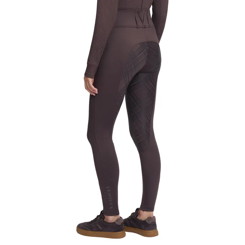 LeMieux Heritage Check Full Grip Womens Bregging Riding Tights - Cocoa-2