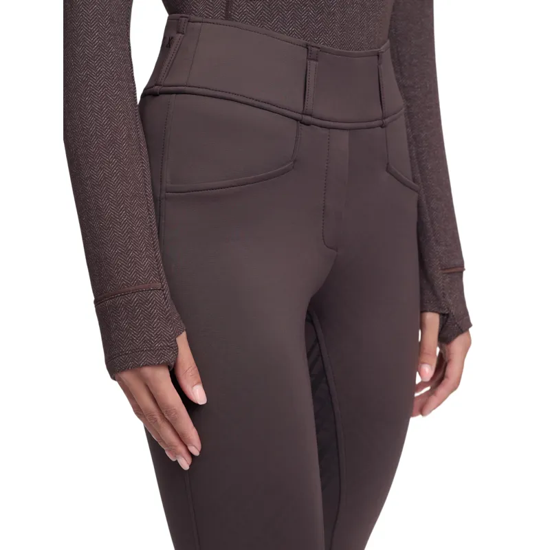 LeMieux Heritage Check Full Grip Womens Bregging Riding Tights - Cocoa-6