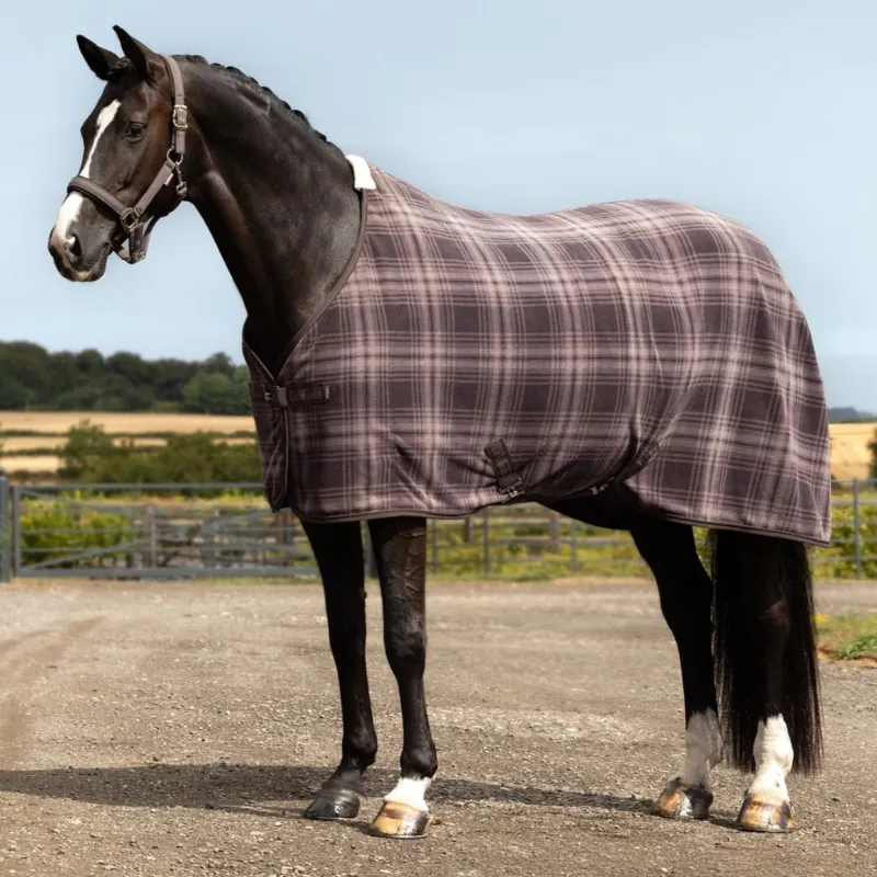LeMieux Heritage Check Fleece Rug - Cocoa
