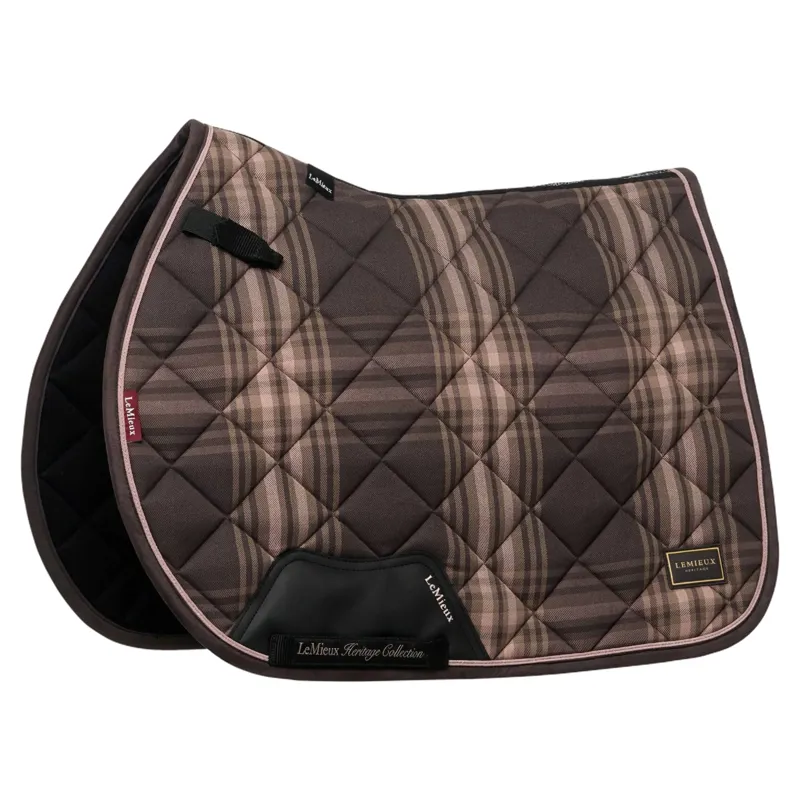 LeMieux Heritage Check Jump Saddlecloth - Cocoa