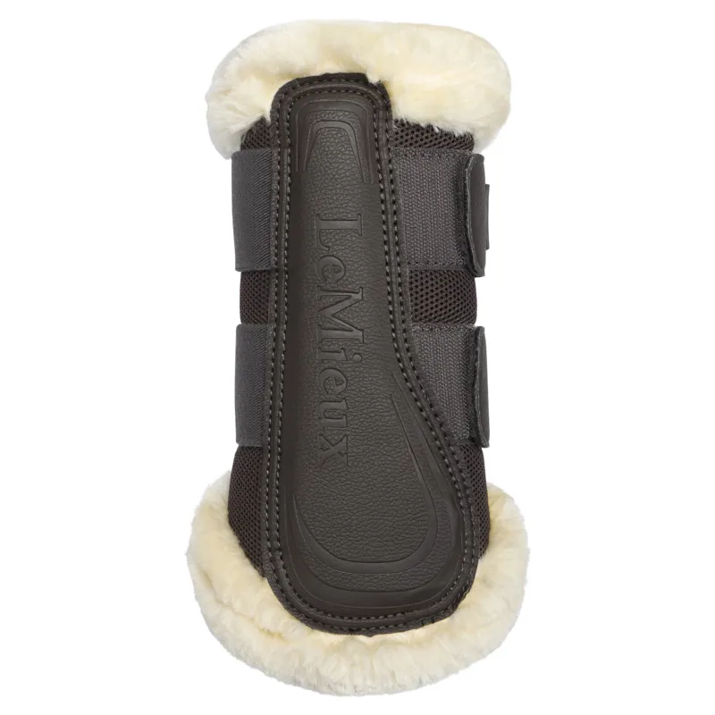 LeMieux Heritage Fleeced Edge Brushing Boots - Cocoa-3