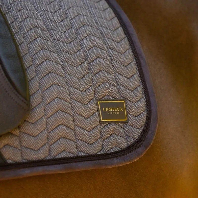 LeMieux Heritage Herringbone Dressage Saddlecloth - Cocoa Pre-Order-5
