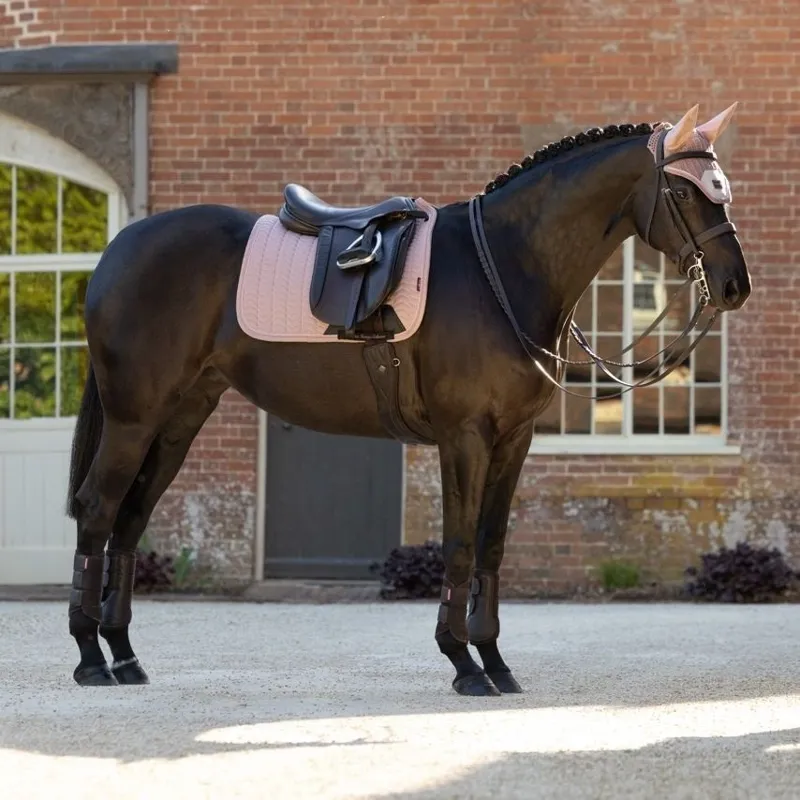 LeMieux Heritage Herringbone Dressage Saddlecloth - Wild Rose Pre-Order-4