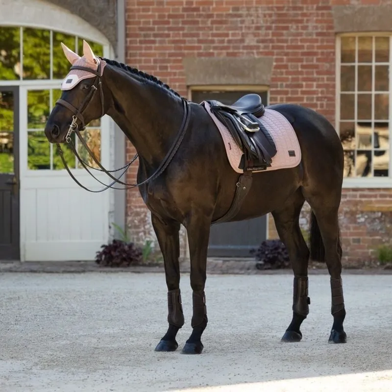LeMieux Heritage Herringbone Dressage Saddlecloth - Wild Rose Pre-Order-1