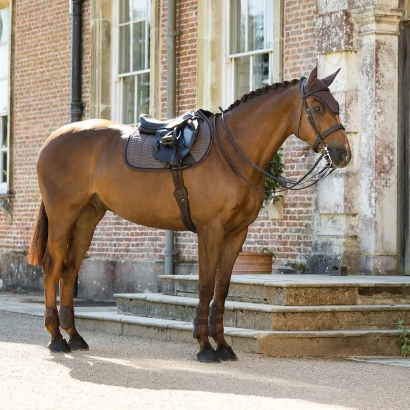 LeMieux Heritage Herringbone Jump Saddlecloth - Cocoa Pre-Order-2