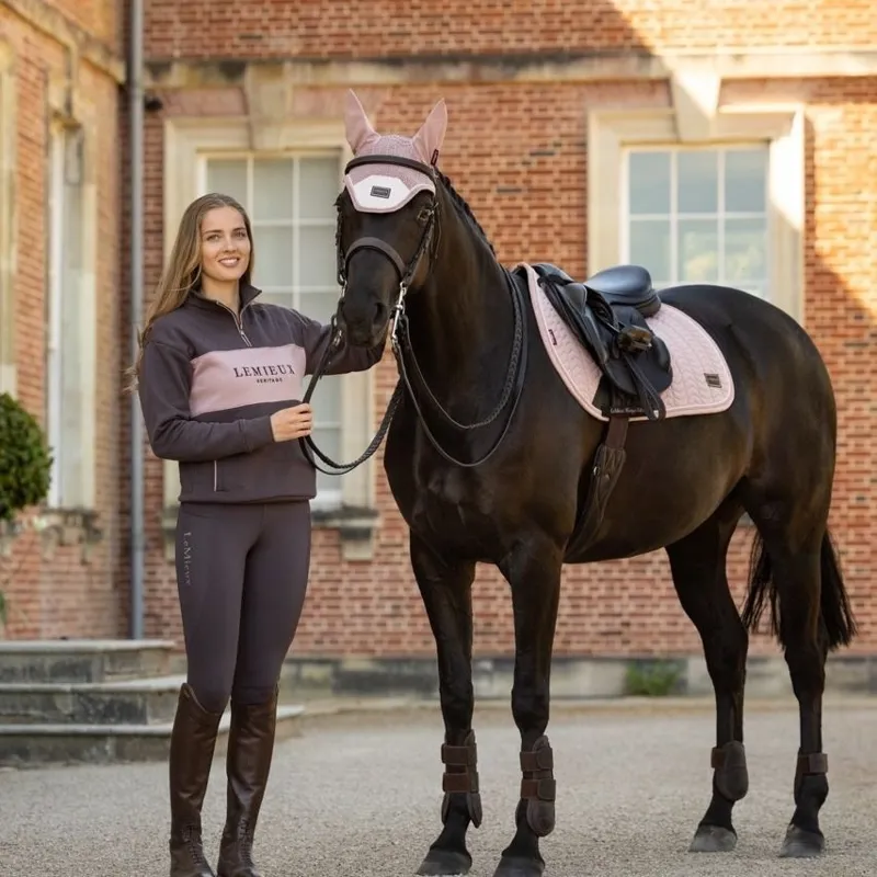 LeMieux Heritage Herringbone Jump Saddlecloth - Wild Rose Pre-Order-7