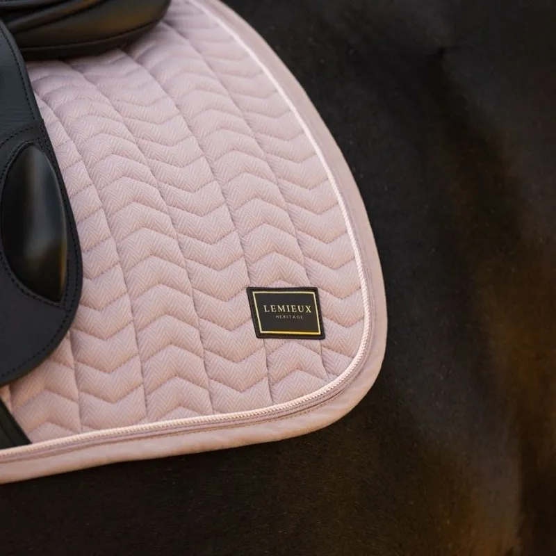 LeMieux Heritage Herringbone Jump Saddlecloth - Wild Rose Pre-Order-5