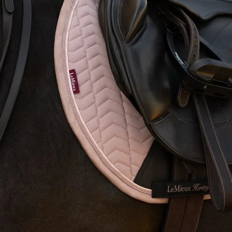 LeMieux Heritage Herringbone Jump Saddlecloth - Wild Rose Pre-Order-6