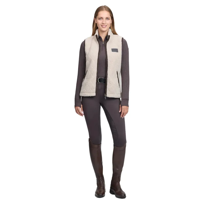 LeMieux Heritage Womens Borg Gilet - Stone-8