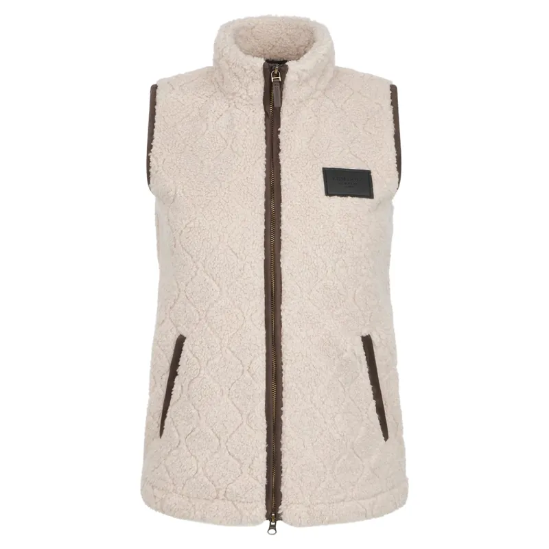 LeMieux Heritage Womens Borg Gilet - Stone-1