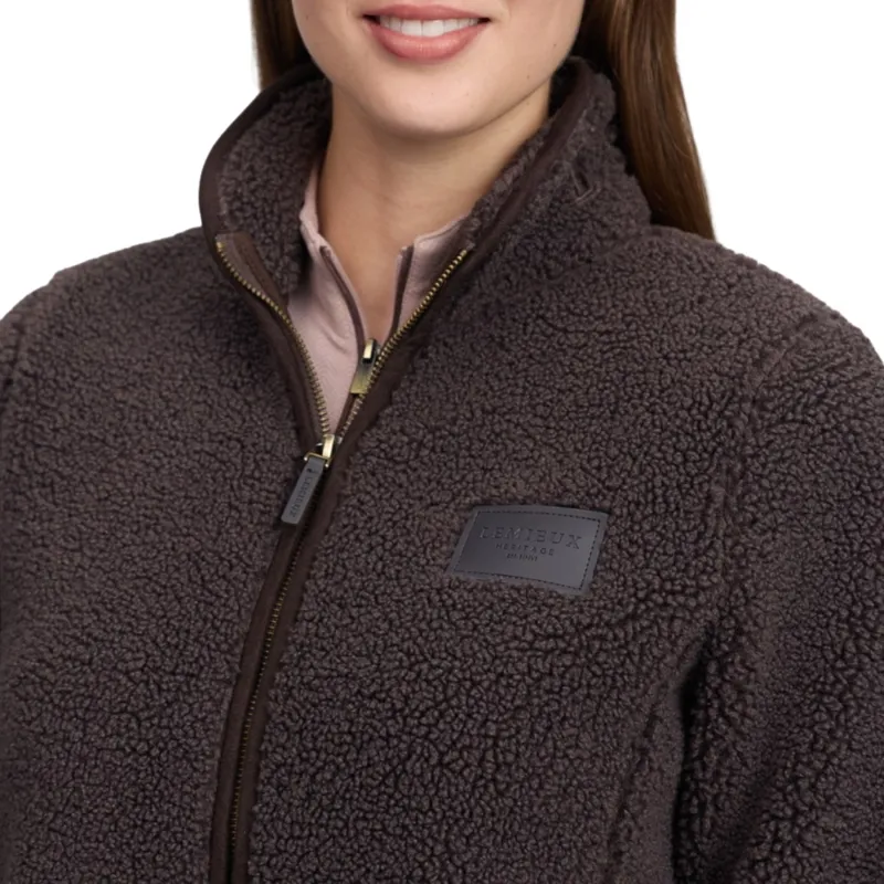 LeMieux Heritage Womens Borg Zip Through Jacket - Cocoa-3