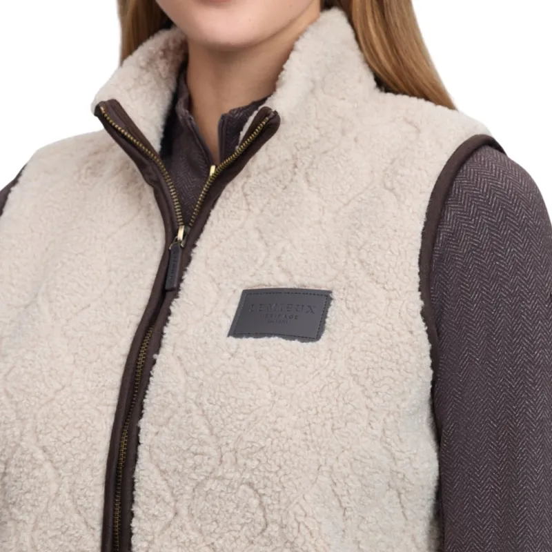 LeMieux Heritage Womens Borg Gilet - Stone-12