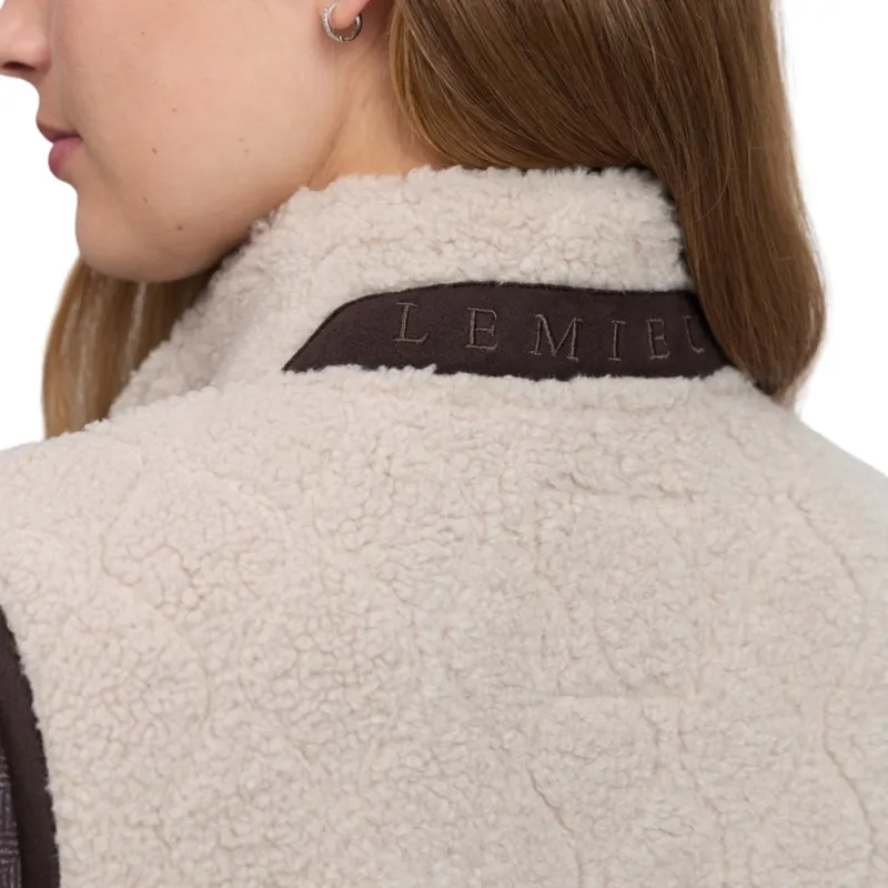 LeMieux Heritage Womens Borg Gilet - Stone-4