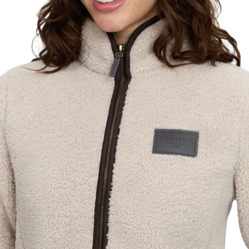 LeMieux Heritage Womens Borg Zip Through Jacket - Stone-7