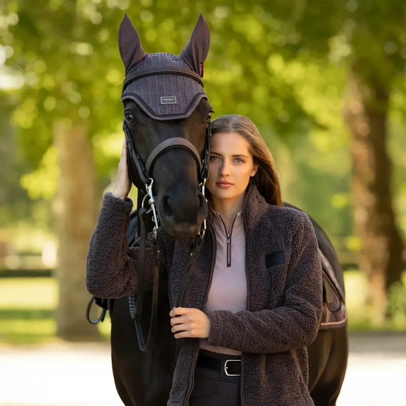 LeMieux Heritage Womens Borg Zip Through Jacket - Cocoa-5