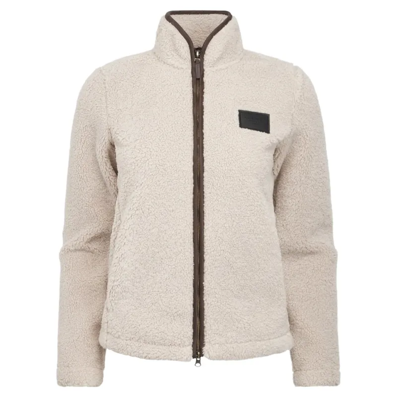 LeMieux Heritage Womens Borg Zip Through Jacket - Stone-2