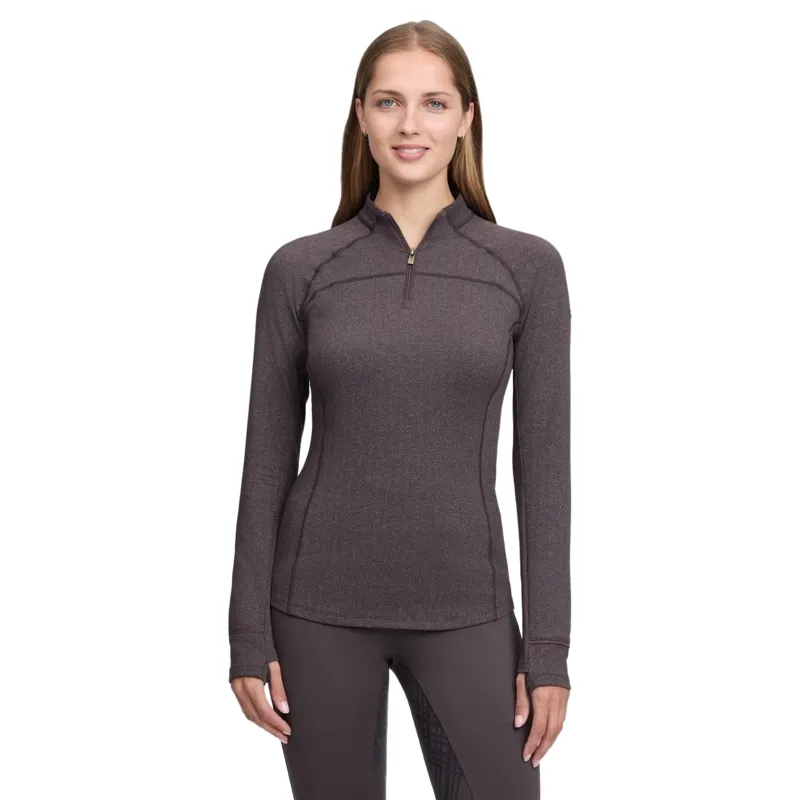 LeMieux Heritage Womens Herringbone Base Layer - Cocoa