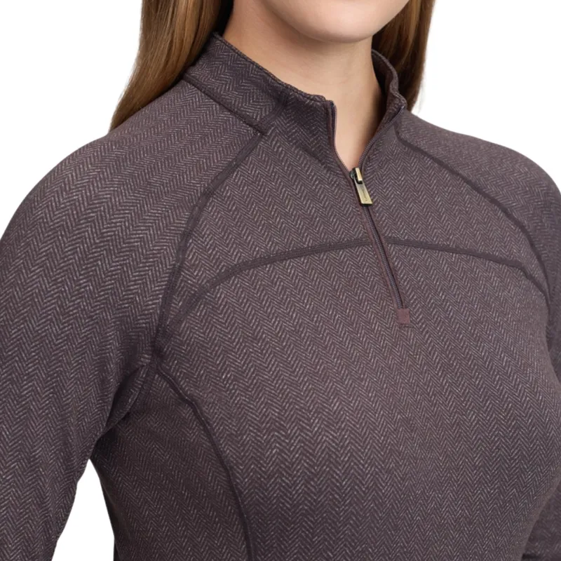 LeMieux Heritage Womens Herringbone Base Layer - Cocoa-8