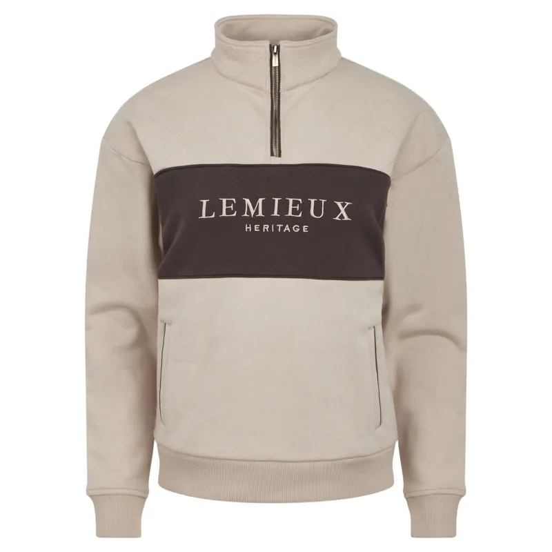 LeMieux Heritage Womens Quarter Zip Sweatshirt - Stone-1