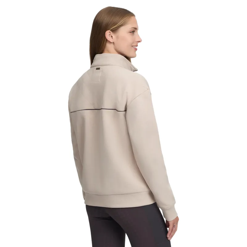 LeMieux Heritage Womens Quarter Zip Sweatshirt - Stone-5