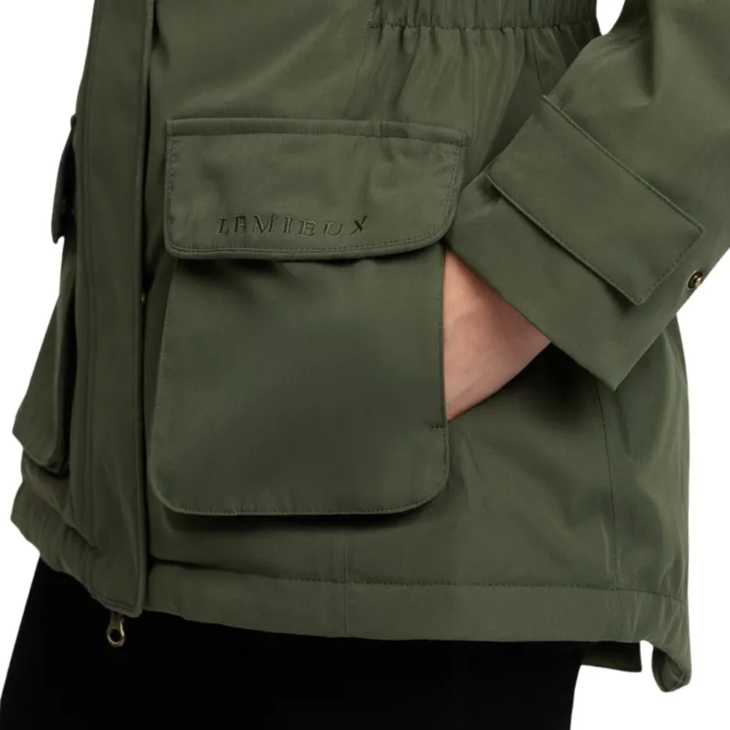 LeMieux Heritage Beatrice Womens Waterproof Coat - Olive-12