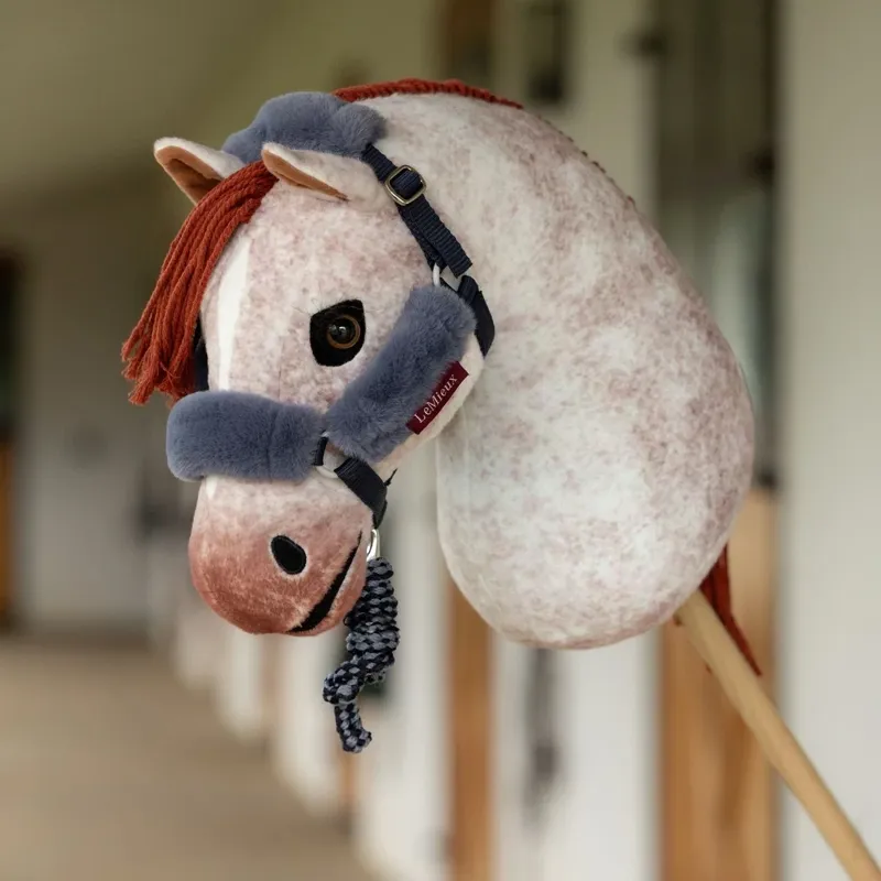LeMieux Hobby Horse Comfort Headcollar and Lead Rope Set - Navy-1