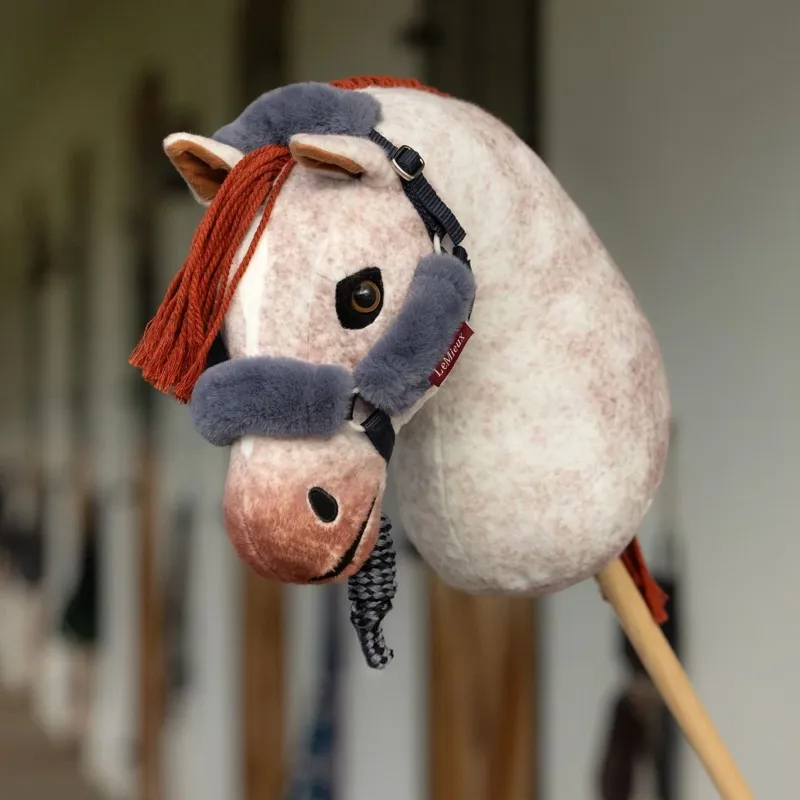 LeMieux Hobby Horse Comfort Headcollar and Lead Rope Set - Navy-2