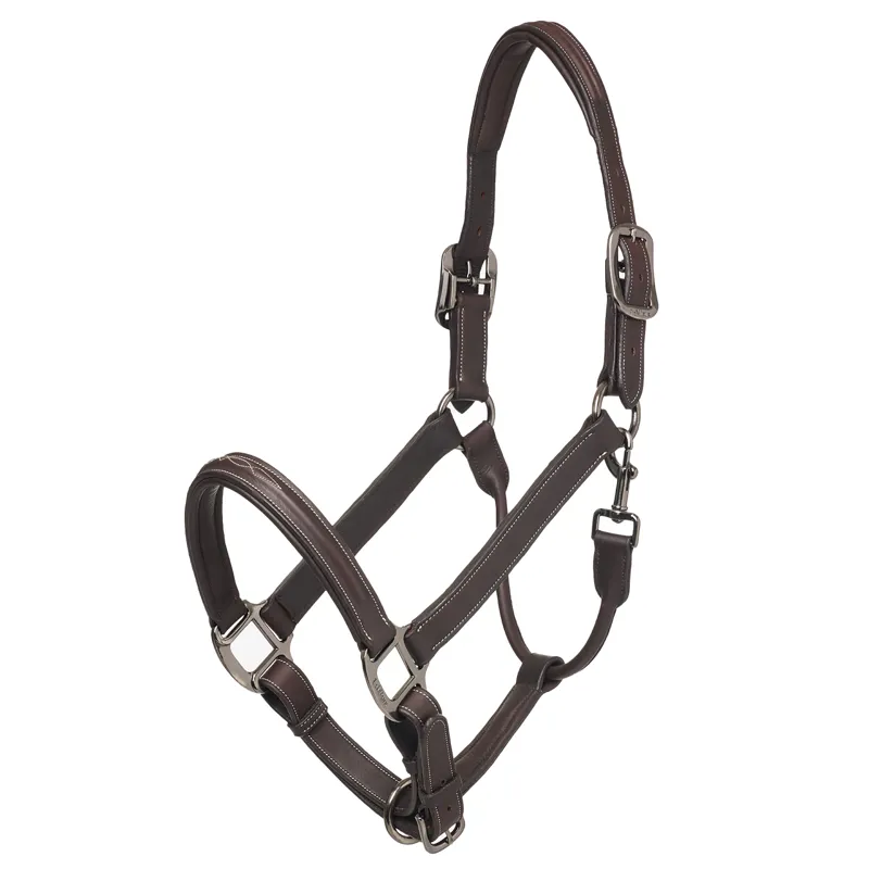 LeMieux Stitched Leather Hunter Headcollar - Havana