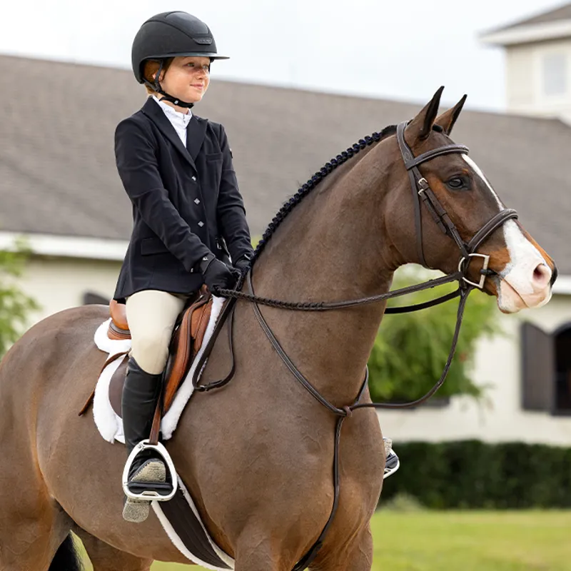 LeMieux Hunter Standing Martingale - Havana/Silver-3