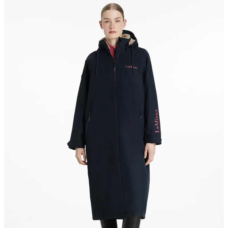 LeMieux HydroShield Womens Waterproof Robe Coat - Navy-2