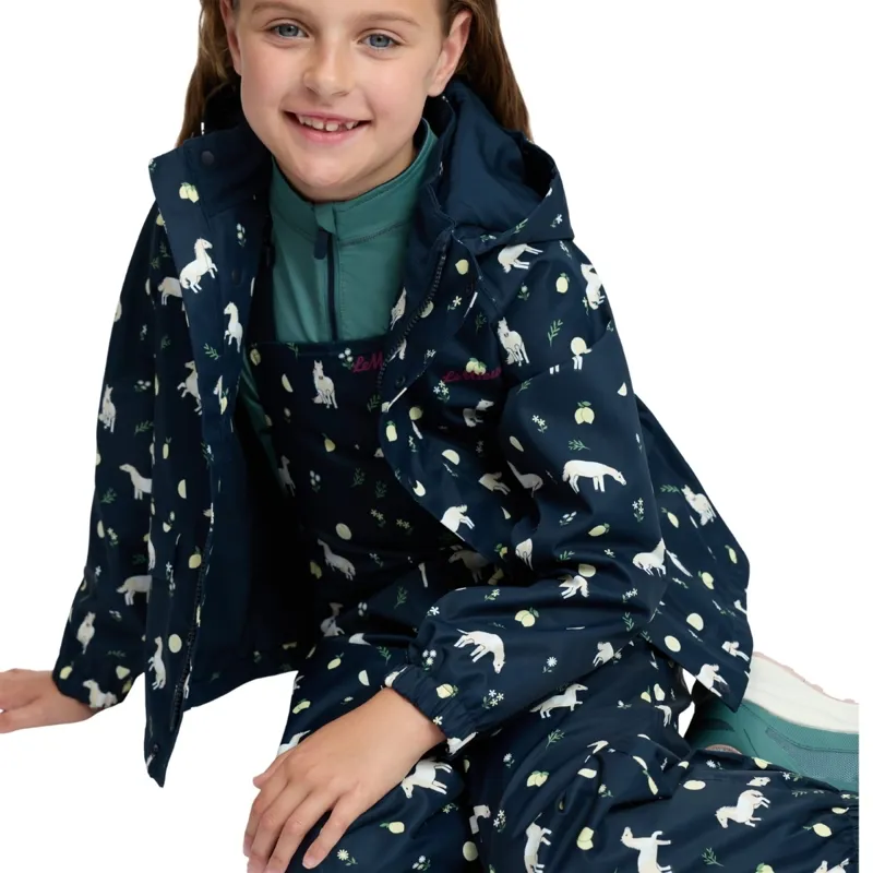 LeMieux Mini Pippin Junior Waterproof Splash Dungarees - Navy-8