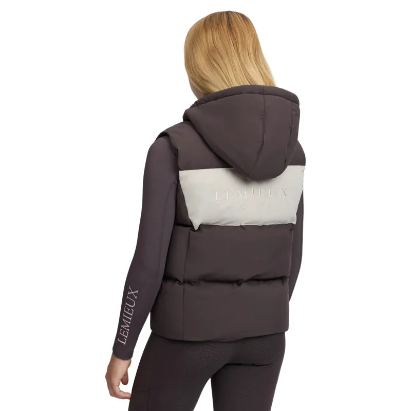 LeMieux Young Rider Joey Hooded Gilet - Cocoa-6