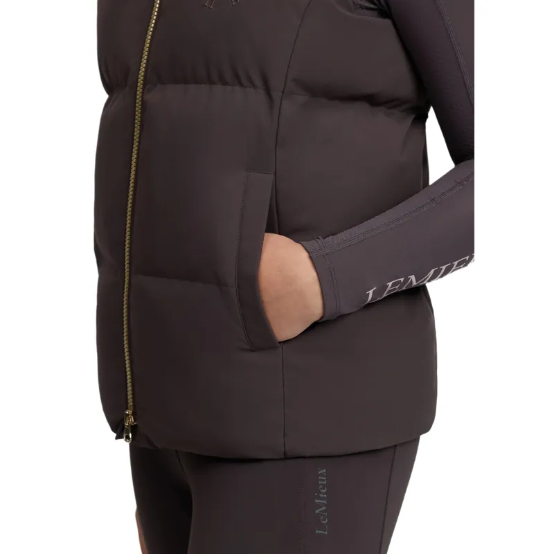 LeMieux Young Rider Joey Hooded Gilet - Cocoa-9