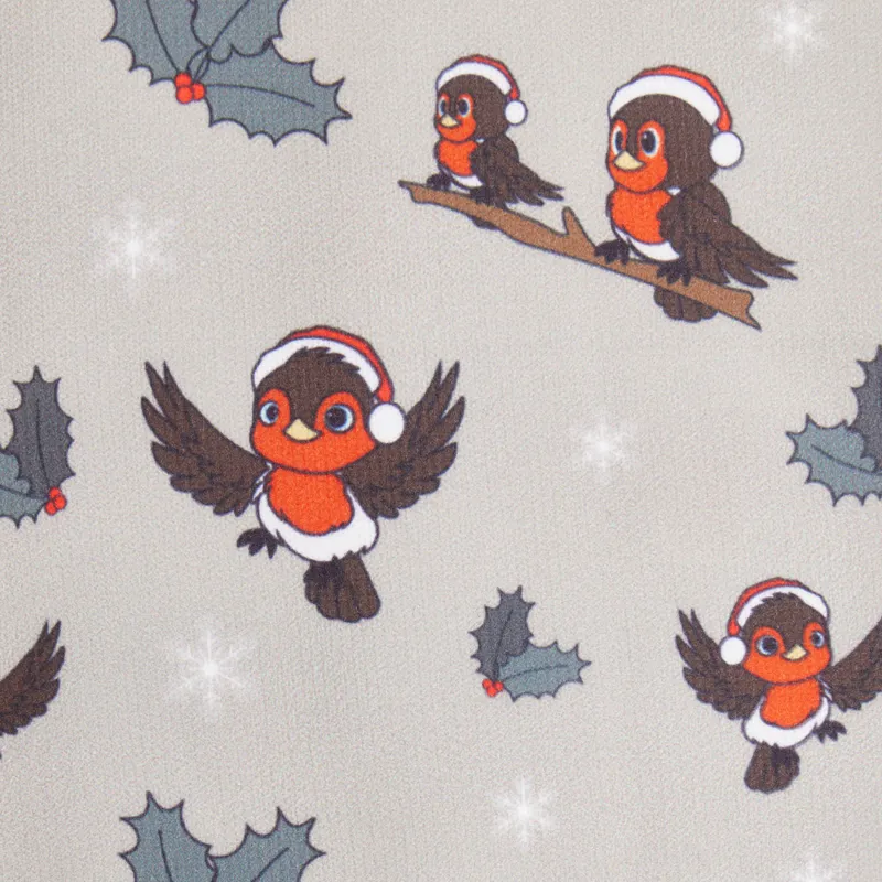 LeMieux Footsie Adults Tall Riding Socks - Almond/Xmas Robin-2