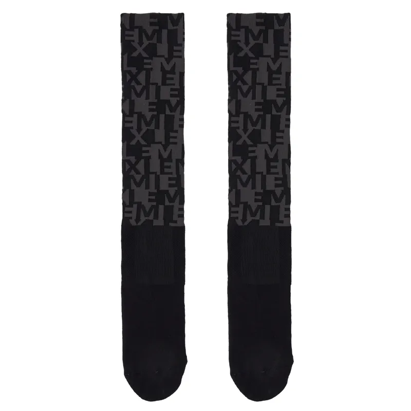 LeMieux Footsie Adults Tall Riding Socks - Logo/Black-1