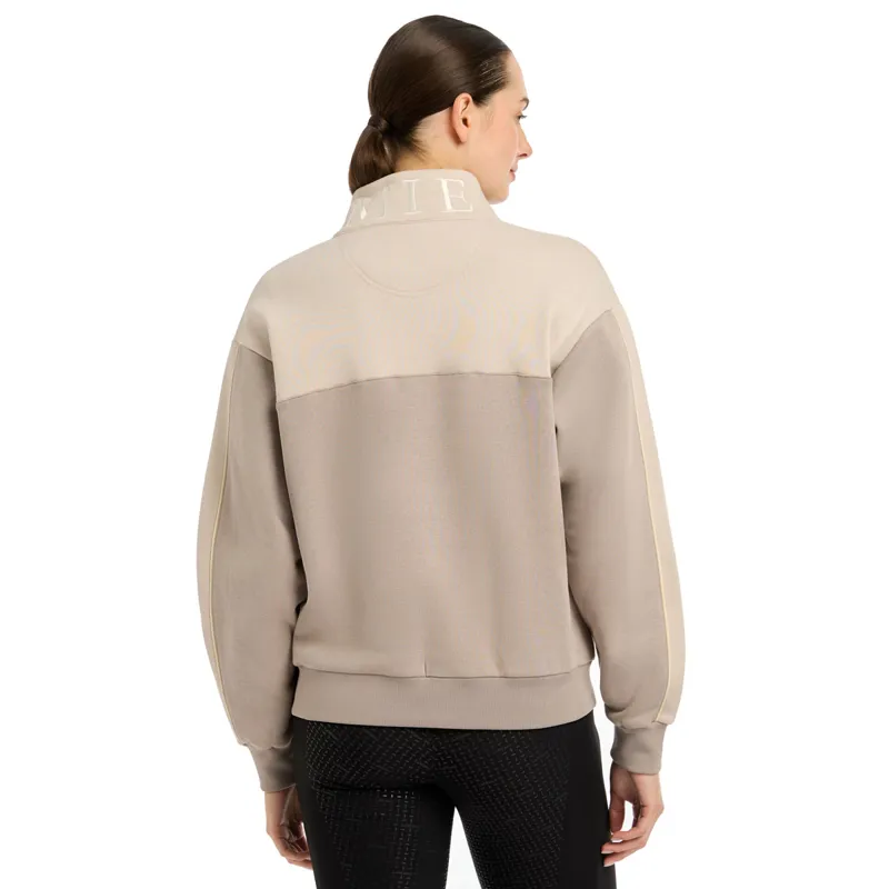 LeMieux Kali Quarter Zip Ladies Sweatshirt - Ash/Stone-3