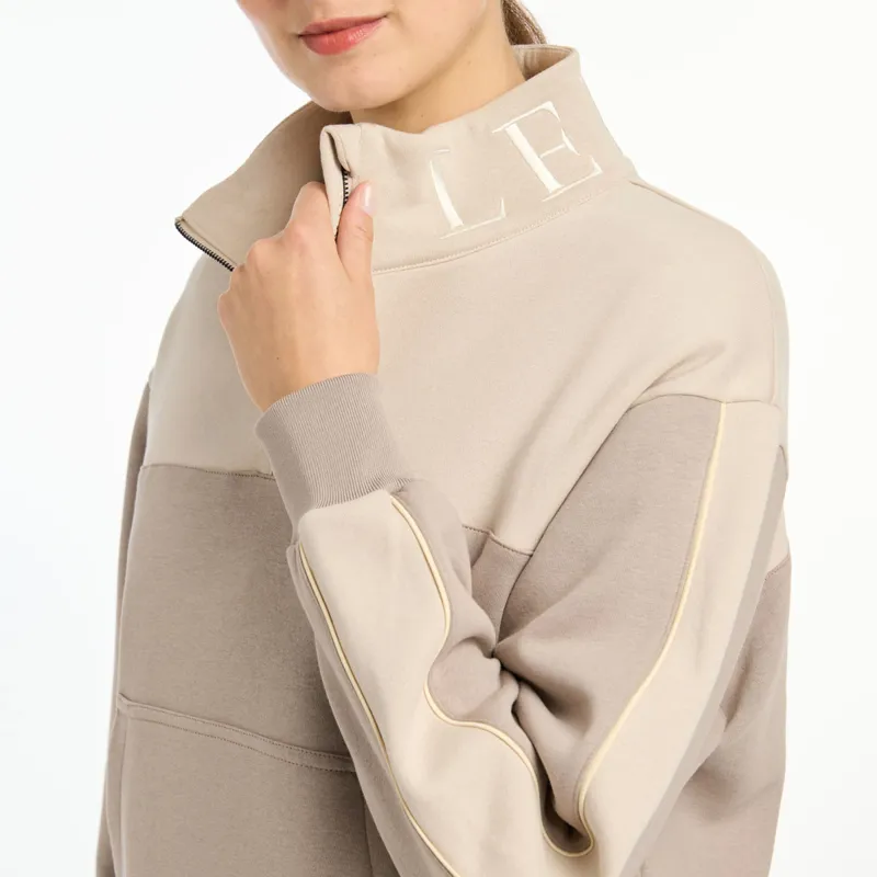 LeMieux Kali Quarter Zip Ladies Sweatshirt - Ash/Stone-4