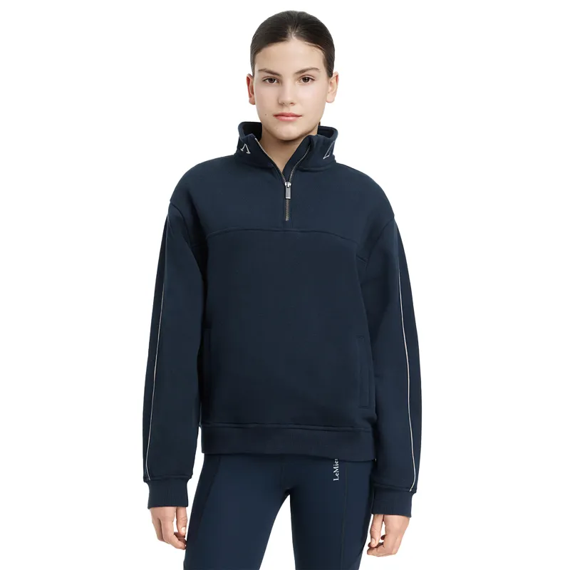 LeMieux Young Rider Kate Quarter Zip Junior Sweatshirt - Navy