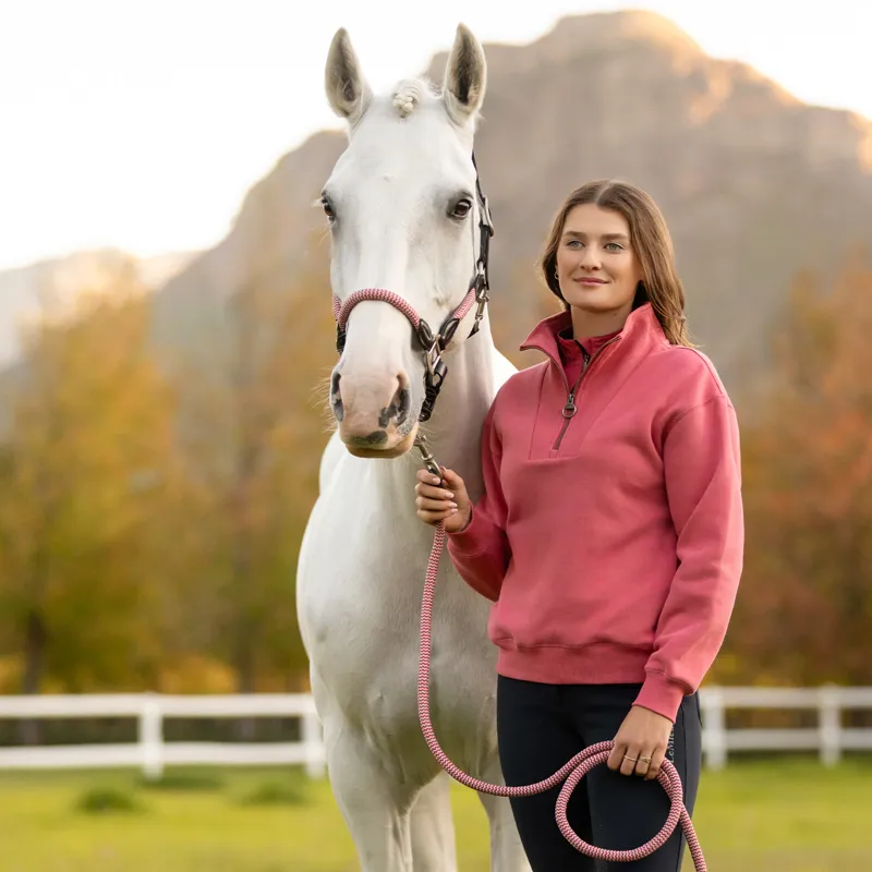 LeMieux Keira Ladies Quarter Zip Sweater - Cranberry-5
